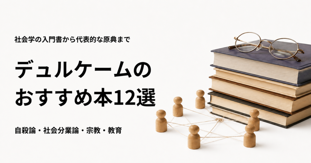デュルケームのおすすめ本12選を紹介する記事のアイキャッチ