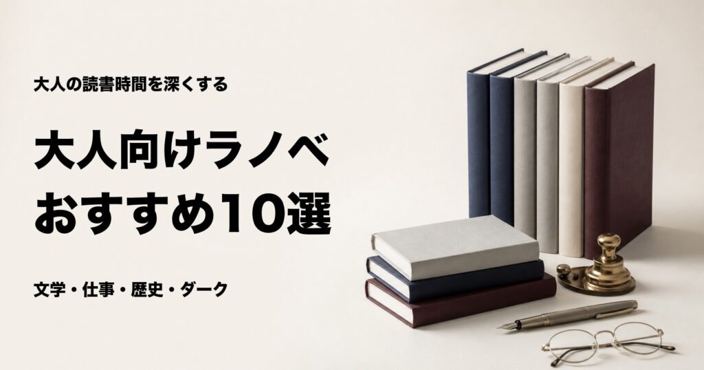 大人向けライトノベルおすすめ10選【社会人が楽しめる名作を厳選】