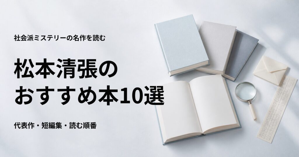 松本清張のおすすめ本10選【代表作と初心者向けの読む順番】