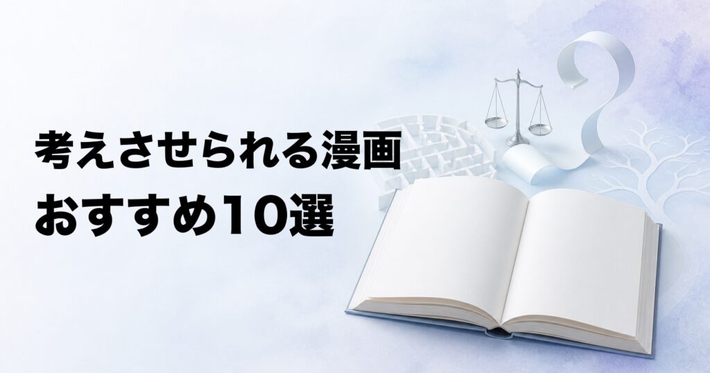 考えさせられる漫画おすすめ10選【価値観が揺さぶられる名作】