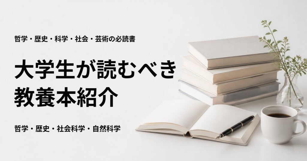 大学生が読むべき教養本20選を紹介する記事のアイキャッチ