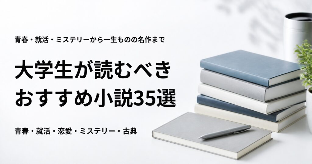 大学生が読むべきおすすめ小説35冊を紹介する記事のアイキャッチ