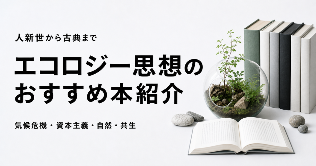 エコロジー思想のおすすめ本10冊を紹介する記事のアイキャッチ