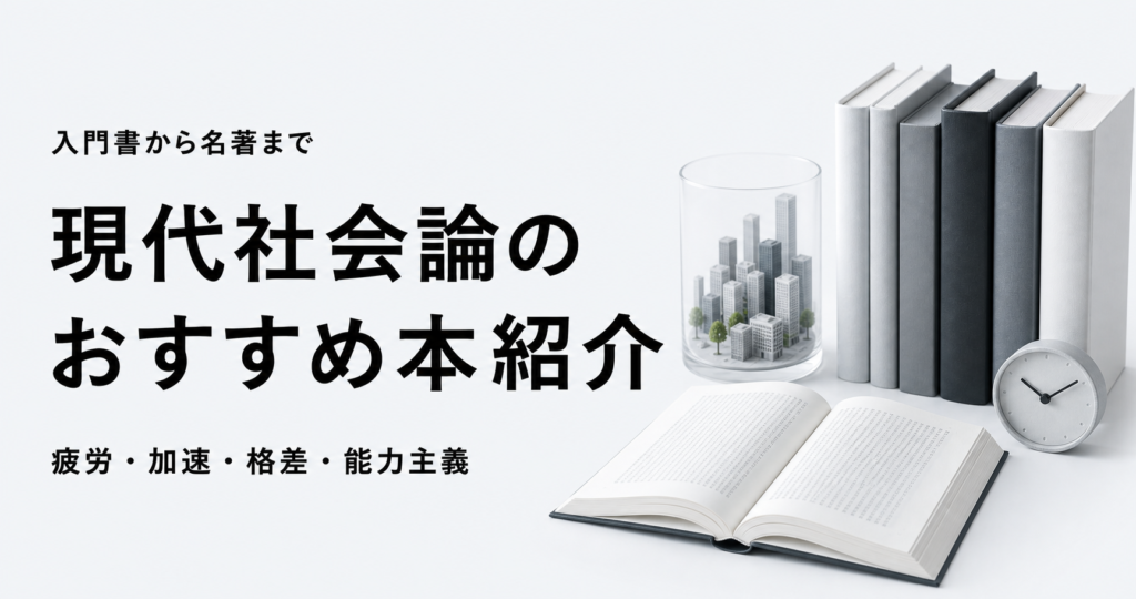 現代社会論のおすすめ本10冊を紹介する記事のアイキャッチ