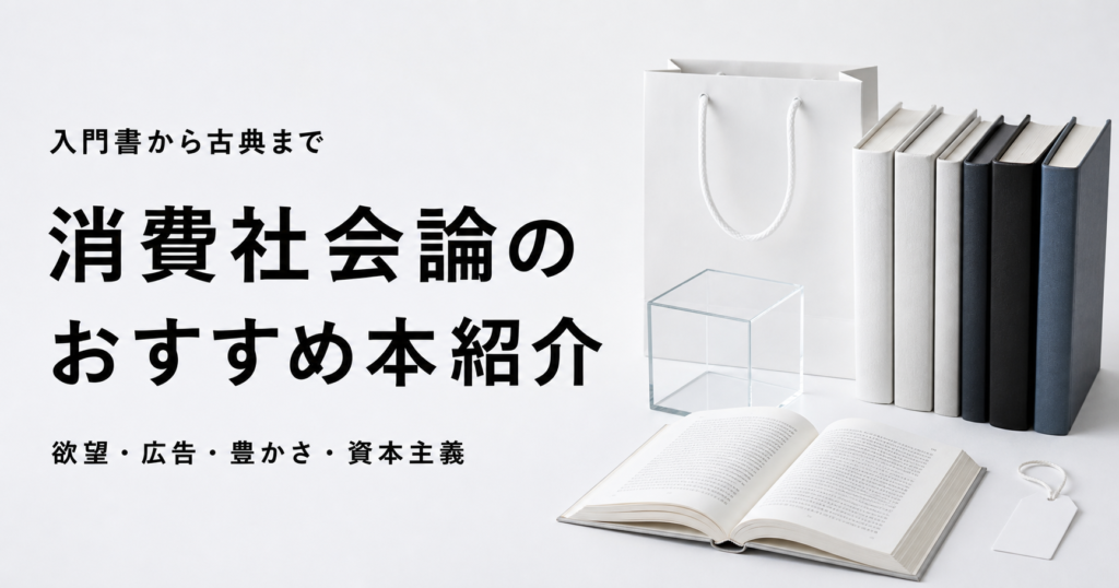 消費社会論のおすすめ本10冊を紹介する記事のアイキャッチ