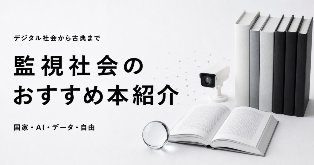 監視社会のおすすめ本10冊を紹介する記事のアイキャッチ