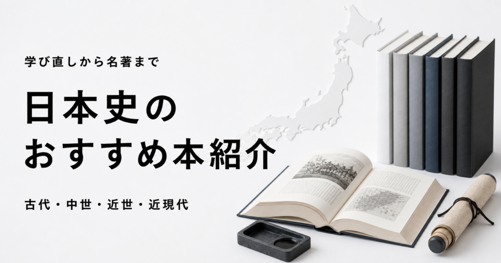 日本史のおすすめ本10冊を紹介する記事のアイキャッチ