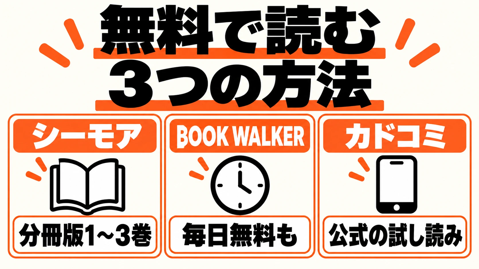 シーモア・BOOK WALKER・カドコミの無料で読む方法