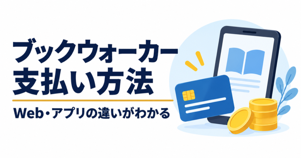 ブックウォーカーの支払い方法とWeb・アプリの違い