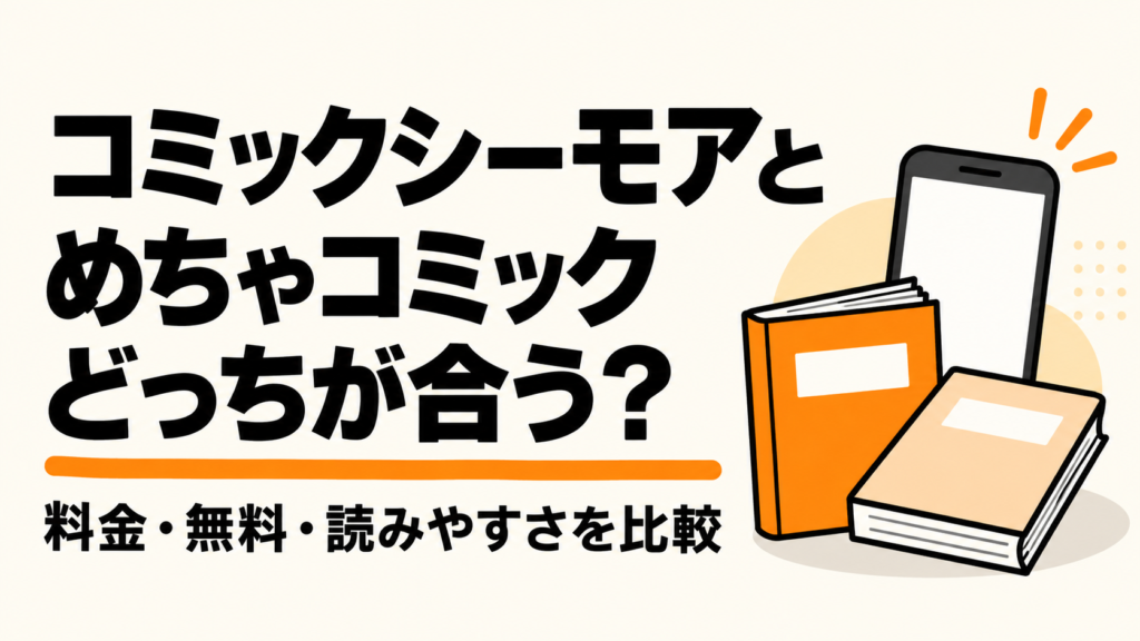 コミックシーモアとめちゃコミックを料金・無料・読みやすさで比較