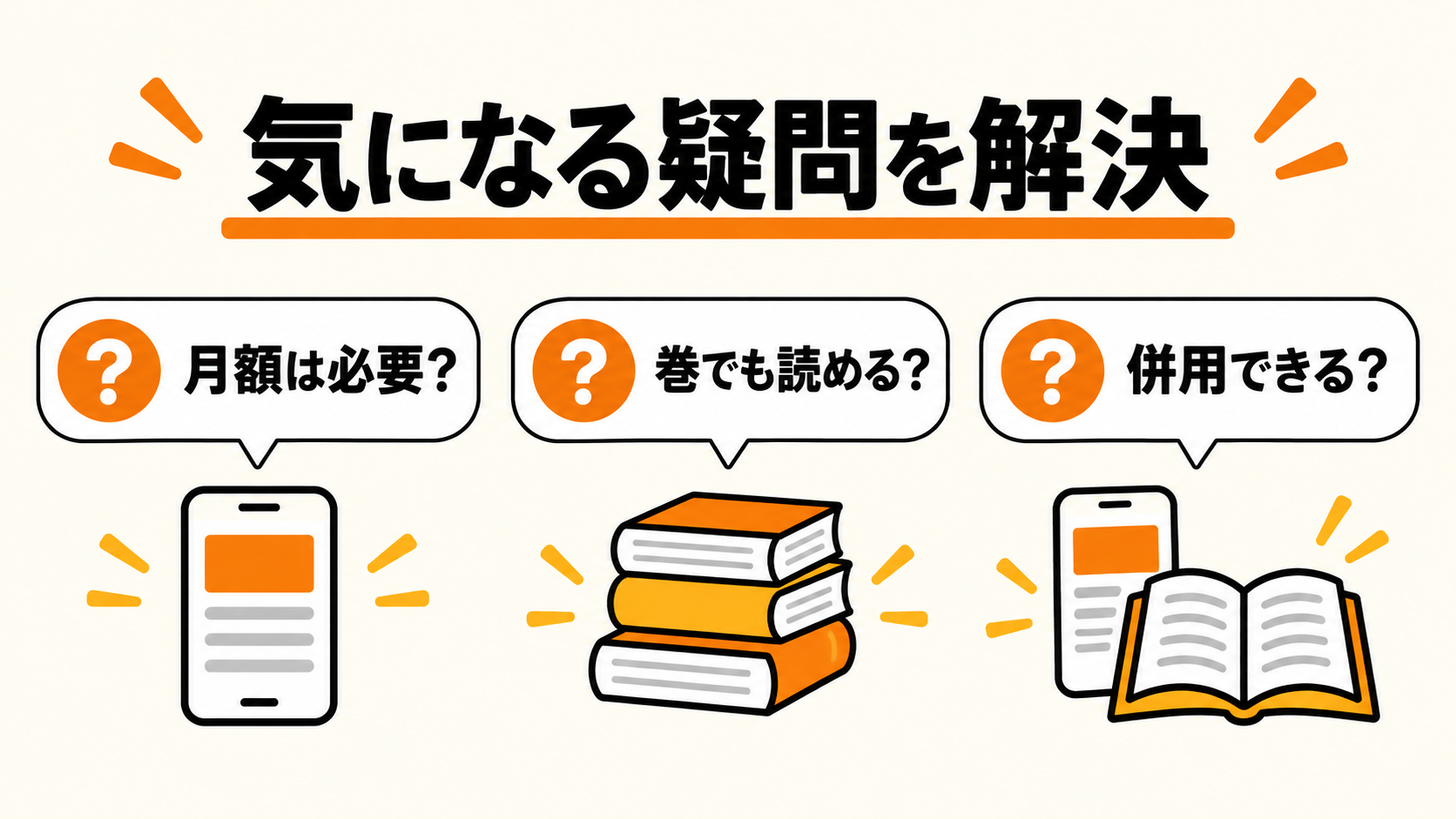 月額・巻読み・併用についての疑問を解決