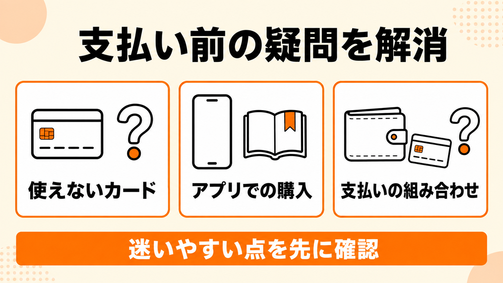 支払い前によくある疑問を解消する