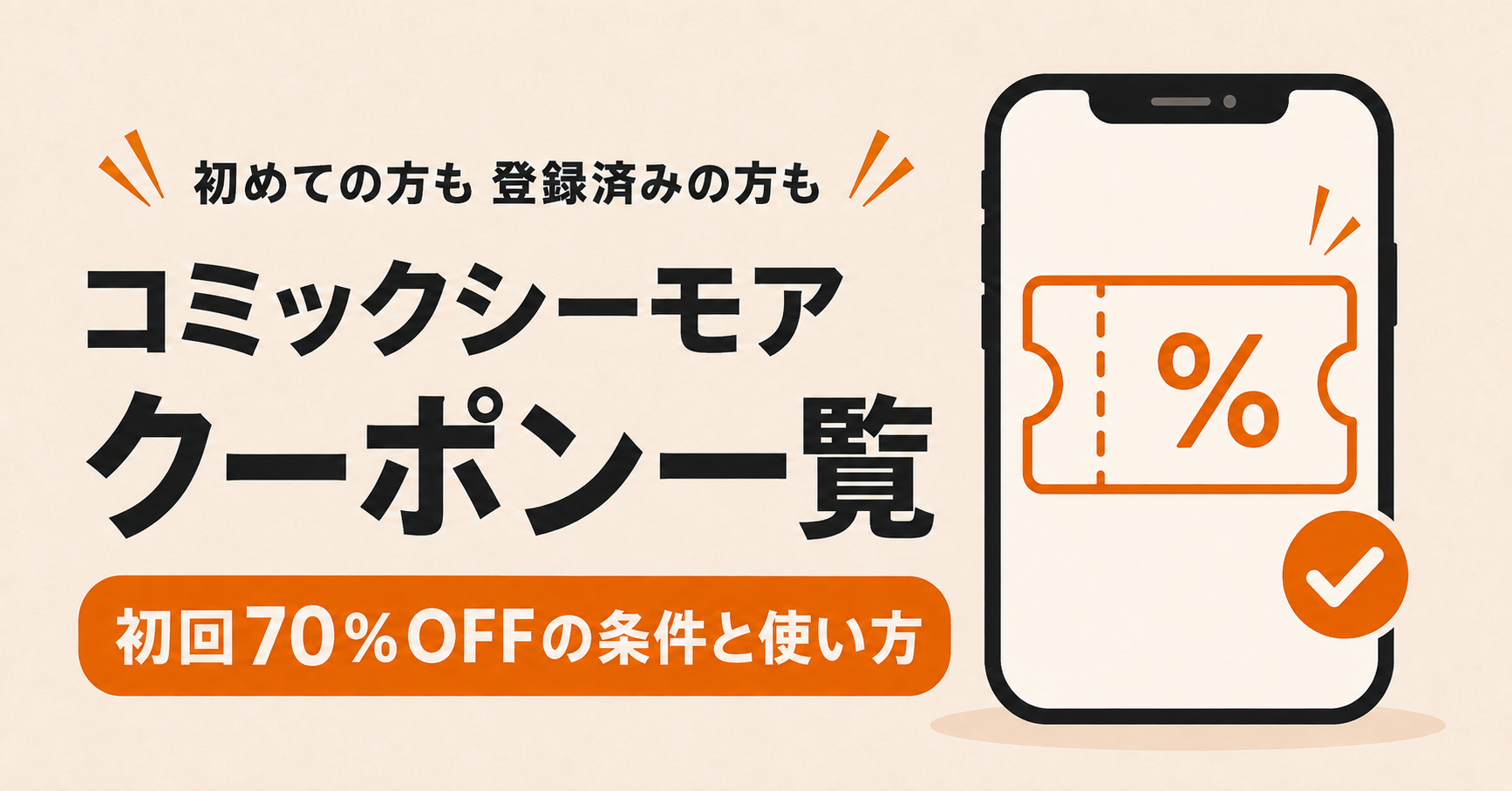 初回70％OFFの条件と使い方を案内するクーポン記事のアイキャッチ