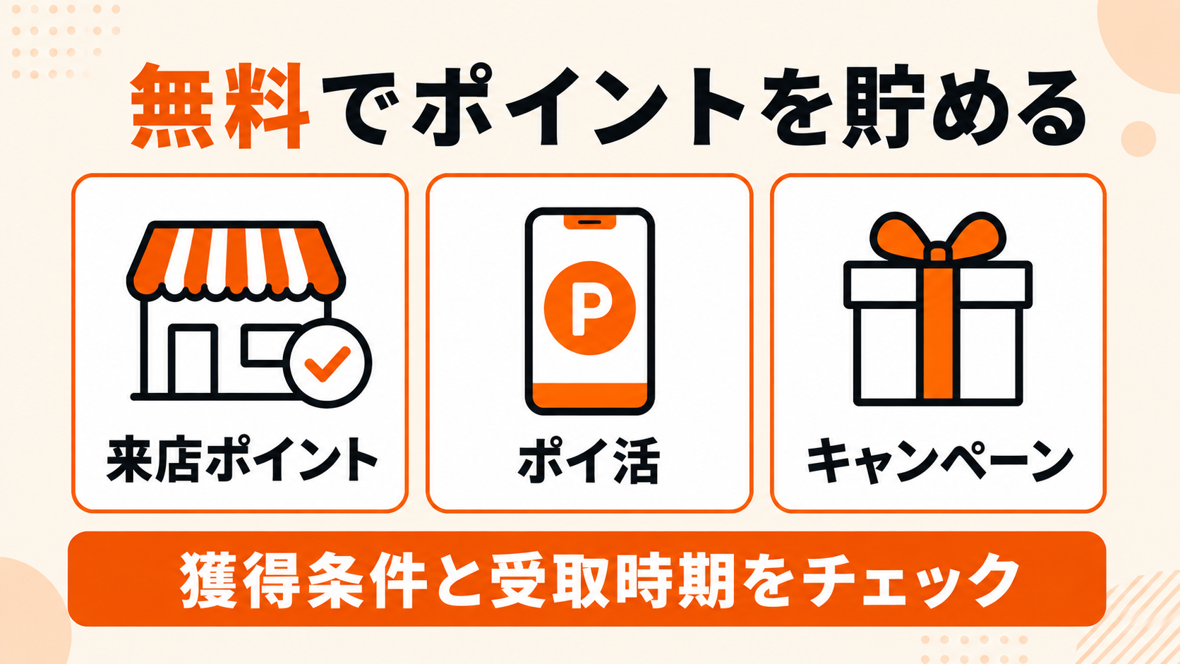 来店ポイントやポイ活、キャンペーンで無料ポイントを貯める