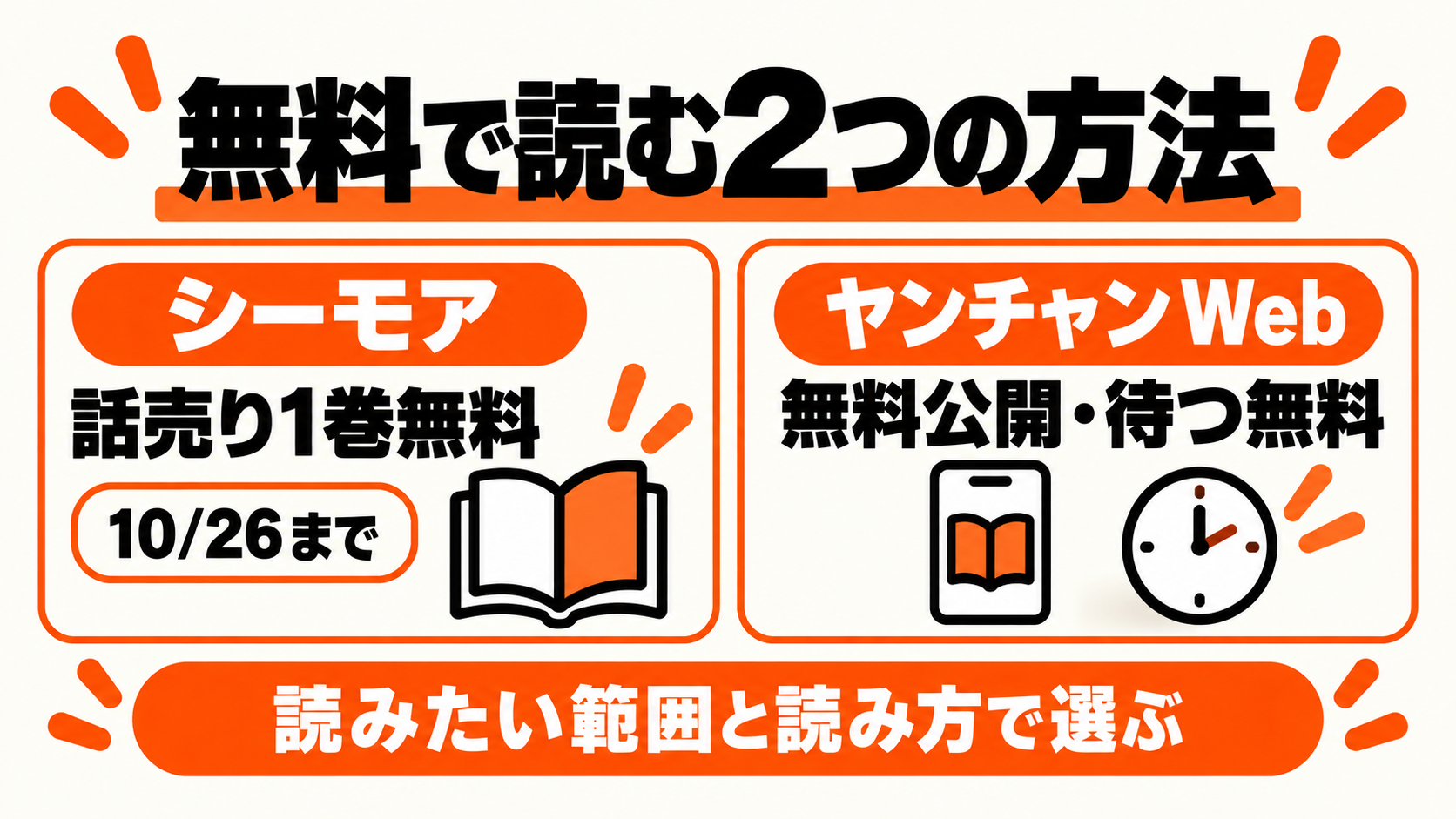 シーモアの話売り1巻無料とヤンチャンWebの無料公開・待つ無料