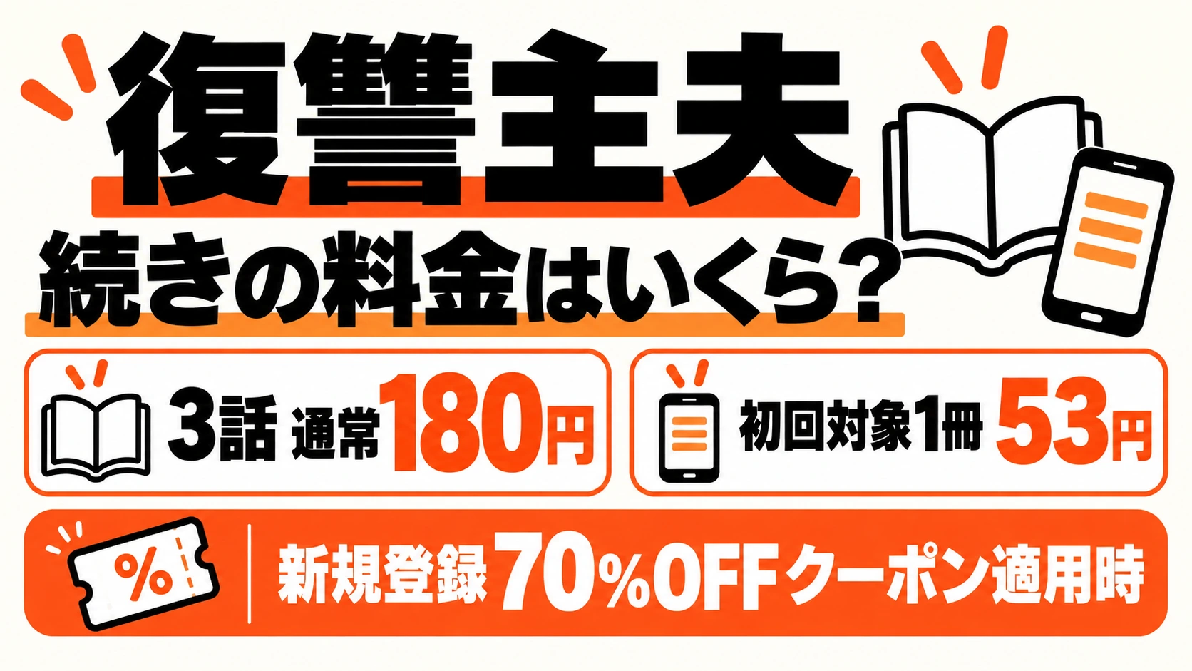 復讐主夫の3話は通常180円、対象初回クーポンで53円