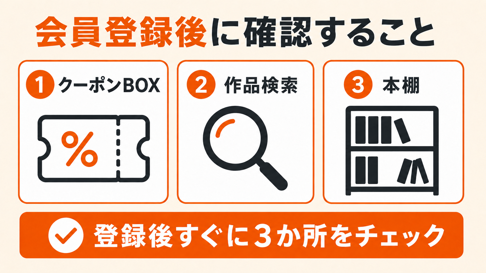 コミックシーモアの会員登録後に確認すること
