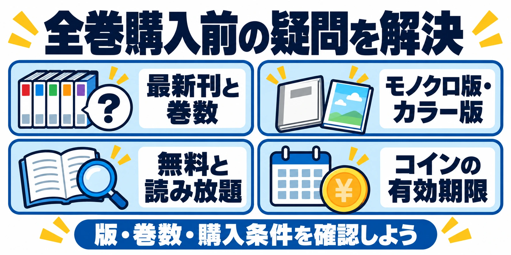ワンピース全巻の巻数・版・無料閲覧・コイン期限を確認