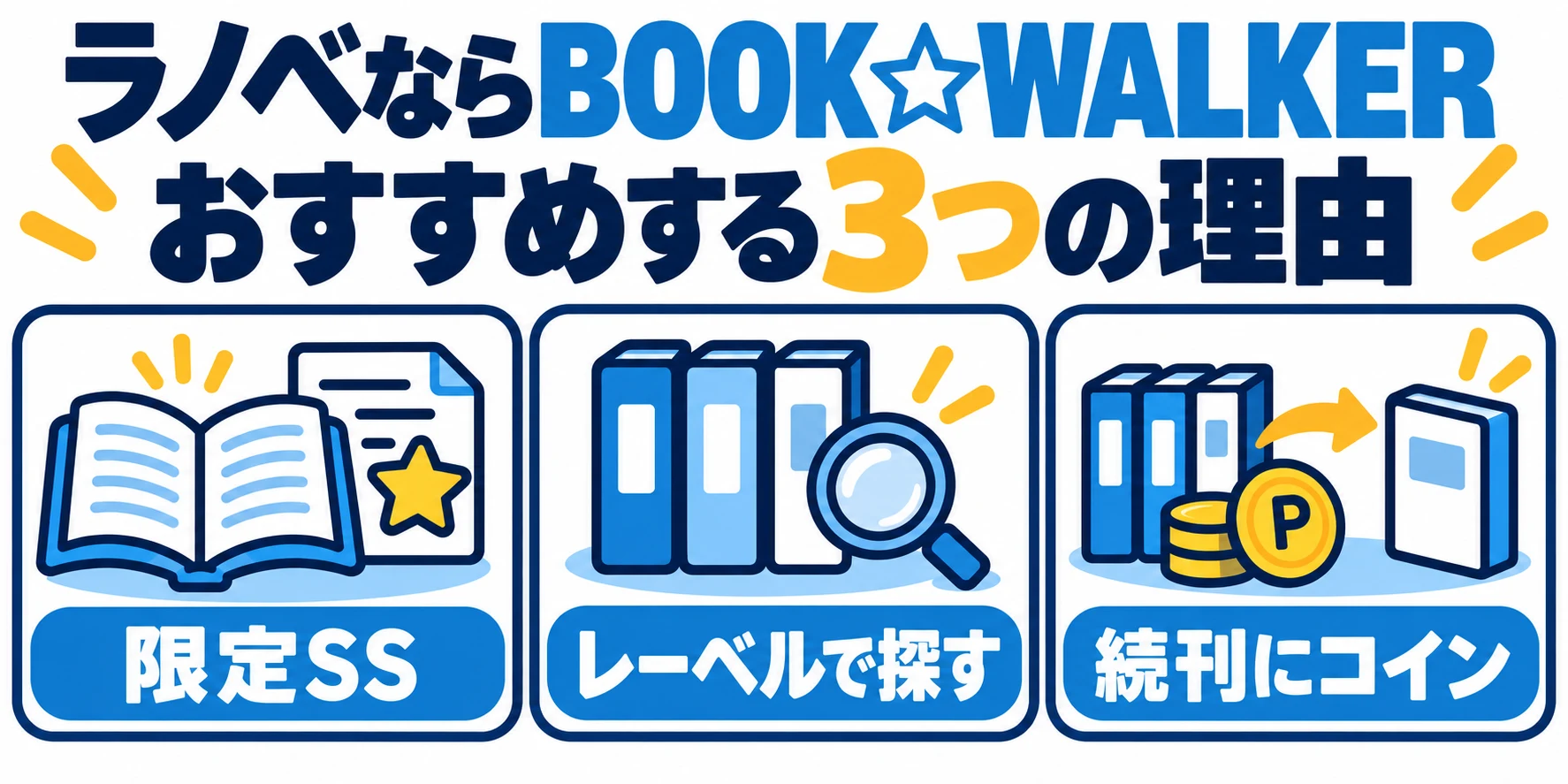 BOOK WALKERをラノベでおすすめする理由は限定SS・レーベル検索・続刊に使えるコイン