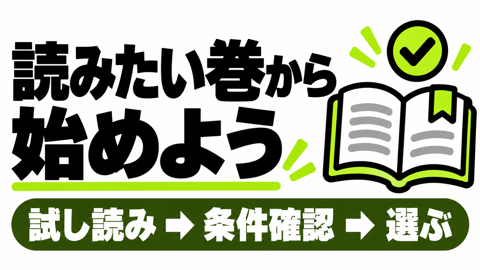 読みたい巻を試し読みし条件を確認して選ぶ