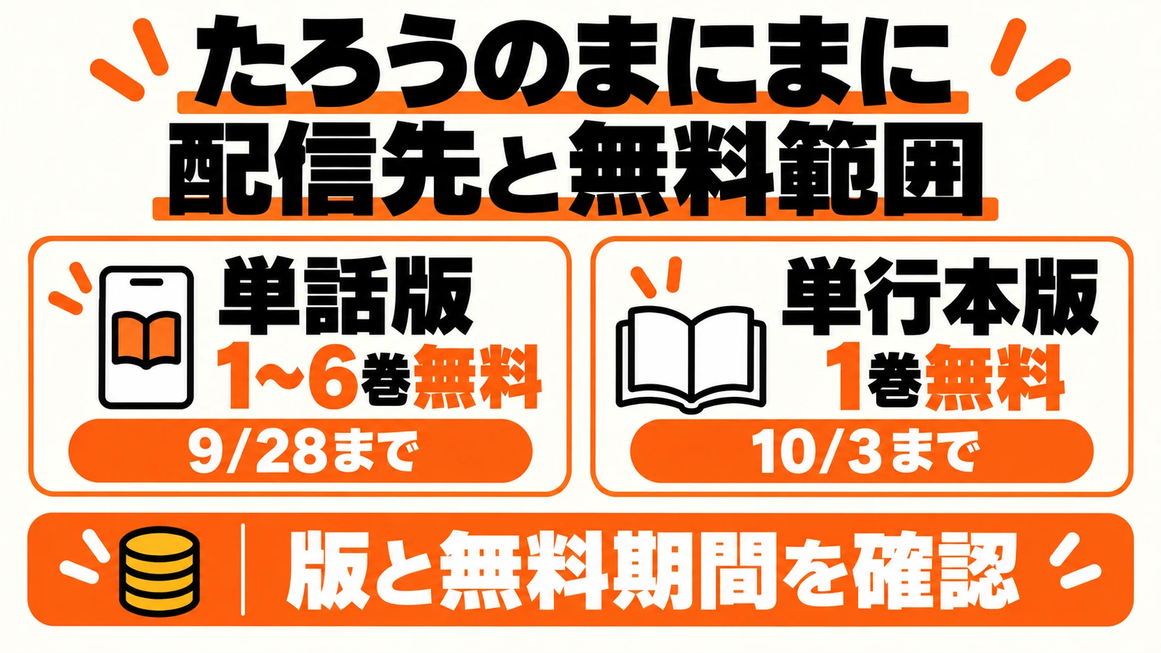 単話版と単行本版の無料範囲と期限