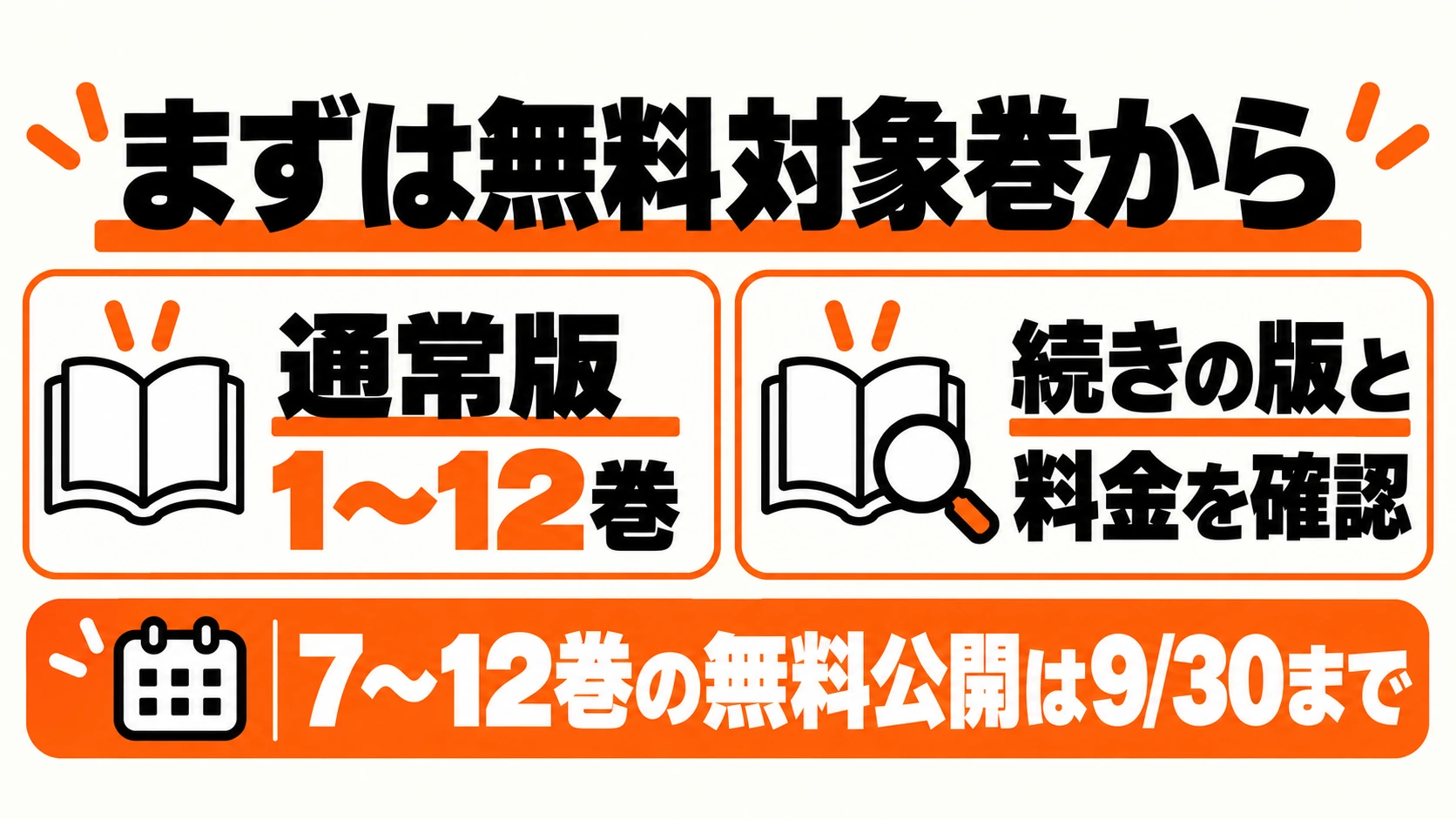 まずは無料対象巻を読み、続きの版と料金を確認
