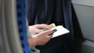 紙の本とスマートフォンを手にする読書の場面