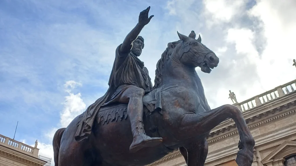 ローマにあるマルクス・アウレリウスの騎馬像