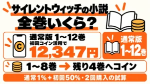 サイレントウィッチの小説通常版12巻、コインを残り巻へ使い12,347円の試算